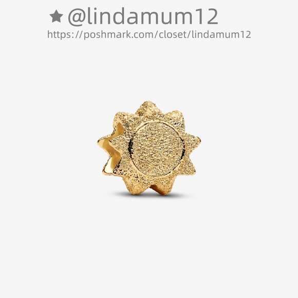 Pandora Textured Sun Mini Charm - Picture 1 of 5